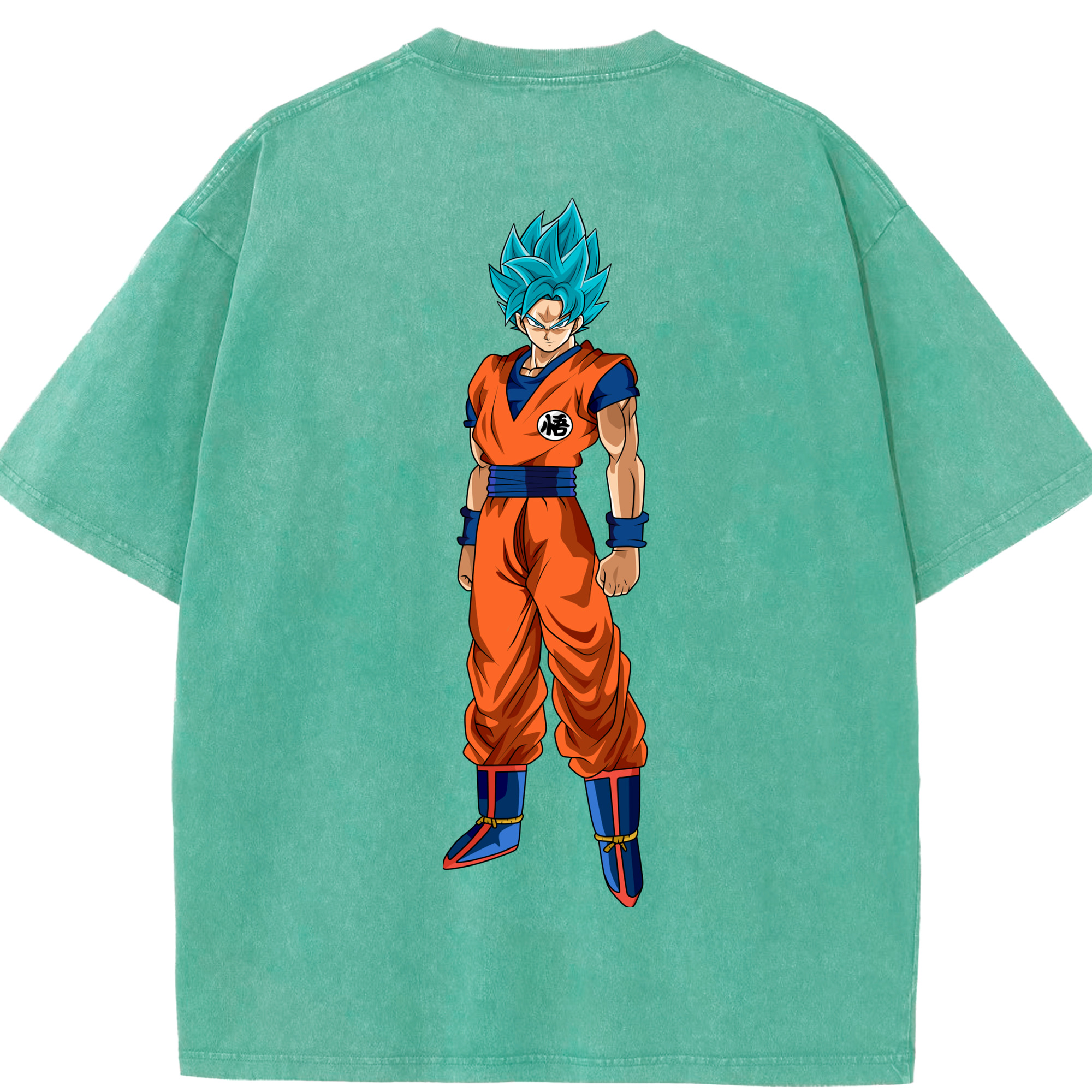 （画像用） ドラゴンボール 孫悟空（そん ごくう）Son Goku カカロット DRAGON BALL Kakarotto 綿100% ヴィンテージ風 半袖Tシャツ（背面プリント）